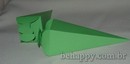 Caixa CÔNICA BORBOLETA em papelão verde<br>Pacote com 10 unidades