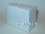 Caixa FATIA BOLO CAKE em papelão branco telado<br>Pacote com 10 unidades