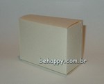 Caixa FATIA BOLO CAKE em papelão Marfim telado<br>Pacote com 10 unidades