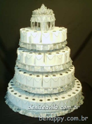 Sugesto de bolo para casamento - Clique pra ver a caixinha