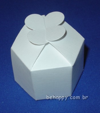 Ver caixinha hexagonal ptala BeHappy para venda