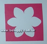 Flor vazada em papelão pink
		  <br>Pacote com 20 unidades